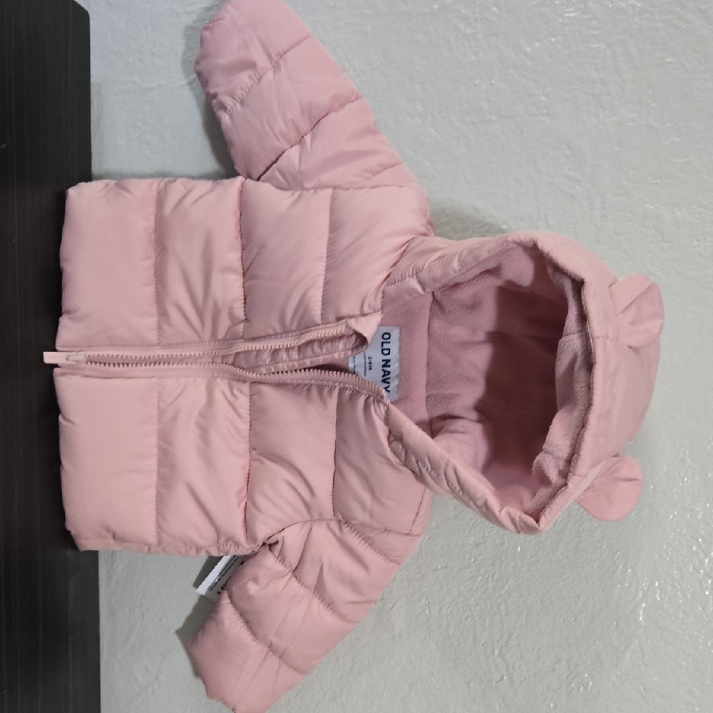 Old Navy Pink Baby Puffer Jacket